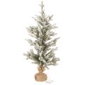 Künstlicher Tannenbaum 85 cm beschneit mit 40 LED im Jutesack für Innen | Floristik24.at