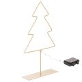 Floristik24 Weihnachtsbaum-Silhouette Metall 37cm 60 LEDs Warmweiß für Innen
