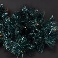Lametta Weihnachtsgirlande 3m mit 60 LED warmweiß und Timer für Innen und Außen | Floristik24.at