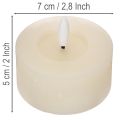 LED-Teelichter Echtwachs Warmweiß mit Timer 7 cm 2er-Set | Floristik24.at