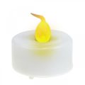 Floristik24 LED-Teelichter mit Flammeneffekt, künstliche Kerzen mit Timer Warmweiß Ø3,6cm 4er-Set