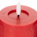 Rote LED-Stumpenkerze aus