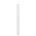 Floristik24 LED Kerzen mit Timer Stabkerzen Echtwachs Weiß 25cm 2St