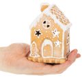 Teelichthalter Lebkuchenhaus aus Keramik 13cm Braun | Floristik24.at