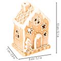 Teelichthalter Lebkuchenhaus aus Keramik 13cm Braun | Floristik24.at
