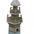 Floristik24 Leuchtturm zum Stellen, Maritime Holzdeko Natur, Blau-Weiß Shabby Chic H54cm