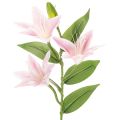Floristik24 Künstliche Lilien Stielblumen 68 cm Rosa Grün 3er Set für Dekoration
