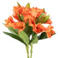 Floristik24 Künstlicher Blumenstrauß Alstroemeria Orange 75cm 3 Stängel für Wohnraumdekoration