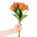 Künstlicher Blumenstrauß Alstroemeria Orange 75cm 3 Stängel für Wohnraumdekoration | Floristik24.at