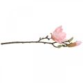 Floristik24 Magnolie Rosa Kunstblume Deko Künstlicher Blütenzweig H40cm