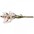 Floristik24 Künstliche Magnolienzweige Rosa Kunstblumen H40cm 4St im Bund