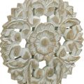 Floristik24 Florales Mandala, Holzdeko zum Stellen, Sommerdeko, Tischschmuck Shabby Chic Natur, Weiß H54,5cm Ø34cm