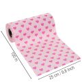 Manschettenpapier Rosa mit Herzmotiv 25 cm x 100 m für Dekoration | Floristik24.at