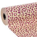 Floristik24 Manschettenpapier Leo-Muster Lila-Vanille 25cm x 100m