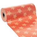 Floristik24 Manschettenpapier Rolle 25 cm x 100 m rot mit Sternenmuster Floristikbedarf