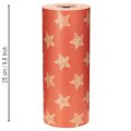 Manschettenpapier Rolle 25 cm x 100 m rot mit Sternenmuster Floristikbedarf | Floristik24.at