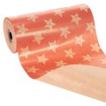 Manschettenpapier Rolle 25 cm x 100 m rot mit Sternenmuster Floristikbedarf | Floristik24.at