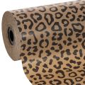 Floristik24 Manschettenpapier Leopard-Muster 25 cm x 100 m für Geschenk- und Wohnraumdekoration