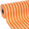 Floristik24 Manschettenpapier Rolle Papier orange gestreift 25 cm x 100 m Floristik