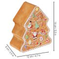Weihnachtsdose Metall im Set Lebkuchenhaus und Tannenbaum, 14 cm hoch | Floristik24.at