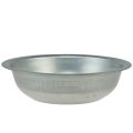 Metallschale Used Look Schale Silbern Metall Ø31,5cm H8cm | Floristik24.at