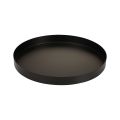 Floristik24 Metalltablett Rund Kerzentablett Schwarz Ø20cm H2,5cm 2St