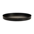 Metalltablett Rund Kerzentablett Schwarz Ø20cm H2,5cm 2St | Floristik24.at