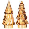 Glas Weihnachtsbaum LED 13 cm