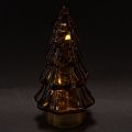 Glas Weihnachtsbaum LED 13 cm