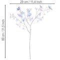 Künstlicher Blütenzweig aus Kunststoff mit irisierenden Blüten 80cm | Floristik24.at