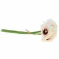 Floristik24 Mohnblume Weiß, Rosa 29cm 6St