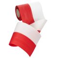Kränzband aus Acetat Taft 150mm Weiß-Rot mit Moiré-Effekt – Dekoband für Trauerkränze | Floristik24.at
