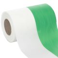 Floristik24 Moiré Kranzband Taft 150mm Grün-Weiß 25m Dekorationsband