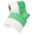 Moiré Kranzband Taft 150mm Grün-Weiß 25m Dekorationsband | Floristik24.at