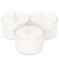 Floristik24 Teelichter Weiß mit Plastikschale Ø 3,8cm H 3cm 8 Stunden Brenndauer 50 Stück