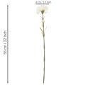 Künstliche Nelke Weiß 56cm aus Kunststoff und Seidenstoff 8er Set | Floristik24.at