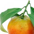 Floristik24 Dekofrüchte, Orangen mit Laub, Kunstobst H9cm Ø6,5cm 4St