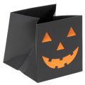 Floristik24 Papiertüte Schwarz mit Kürbisgesicht 10,5cm 6 Stück Halloween-Dekoration