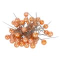 Floristik24 Perlkopfnadeln aus Metall und Kunststoff Orange Ø10mm 60mm für Floristik und Bastelprojekte