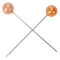 Perlkopfnadeln aus Metall und Kunststoff Orange Ø10mm 60mm für Floristik und Bastelprojekte | Floristik24.at