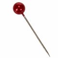Perlkopfnadeln Rot Ø15 mm 75 mm Kunststoff Metall Dekoration | Floristik24.at
