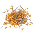 Floristik24 Perlkopfnadeln Orange Metall Ø4mm Länge 40mm 100 Stück