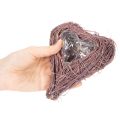 Herzform Schale aus Zweigen mit Folieneinsatz 14x12x4cm 2er-Set | Floristik24.at