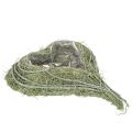 Floristik24 Herzschale aus Naturgras mit Folie zum Bepflanzen 38cm grün
