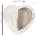 Pflanzschale Herz aus Steinguss 17 cm Grau | Floristik24.at