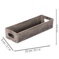 Rechteckiges Dekotablett Kunststoff 23x8x5cm Anthrazit | Floristik24.at