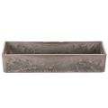 Rechteckiges Dekotablett Kunststoff 23x8x5cm Anthrazit | Floristik24.at