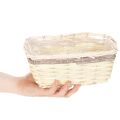 Pflanzkorb rechteckig Holz mit Folie 25cm 4er-Set Pastellfarben | Floristik24.at