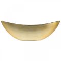 Pflanzschale Oval Dekoschale Jardiniere Gold 39×12×13cm