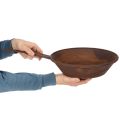Pflanzschale Metall Rost-Optik mit Griff Ø31cm für Innen- und Außendekoration | Floristik24.at